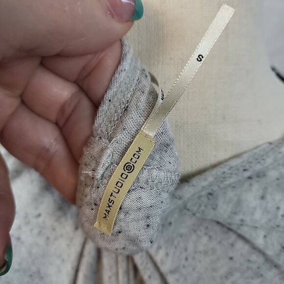 Max Studio Womens Gray V Neck Dolman Sleeve Stretch One Piece Mini Dress Size S - Picture 6 of 9